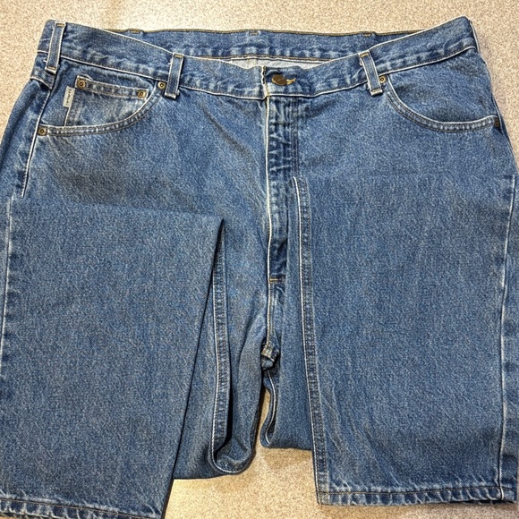 Carhartt Other - Carhartt Men’s Relaxed Fit Blue Jeans 42x32 Workwear Cabincore Denim EUC